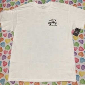 Brixton Men’s White Tshirt with BRXTN Drive Thru Team